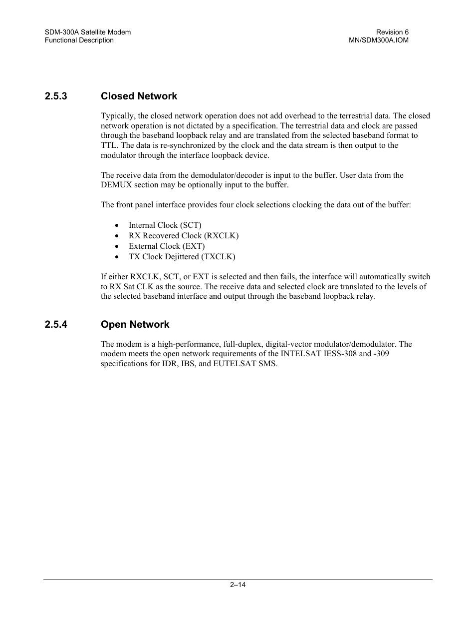 Closed network, Open network | Comtech EF Data SDM-300A User Manual | Page 54 / 470