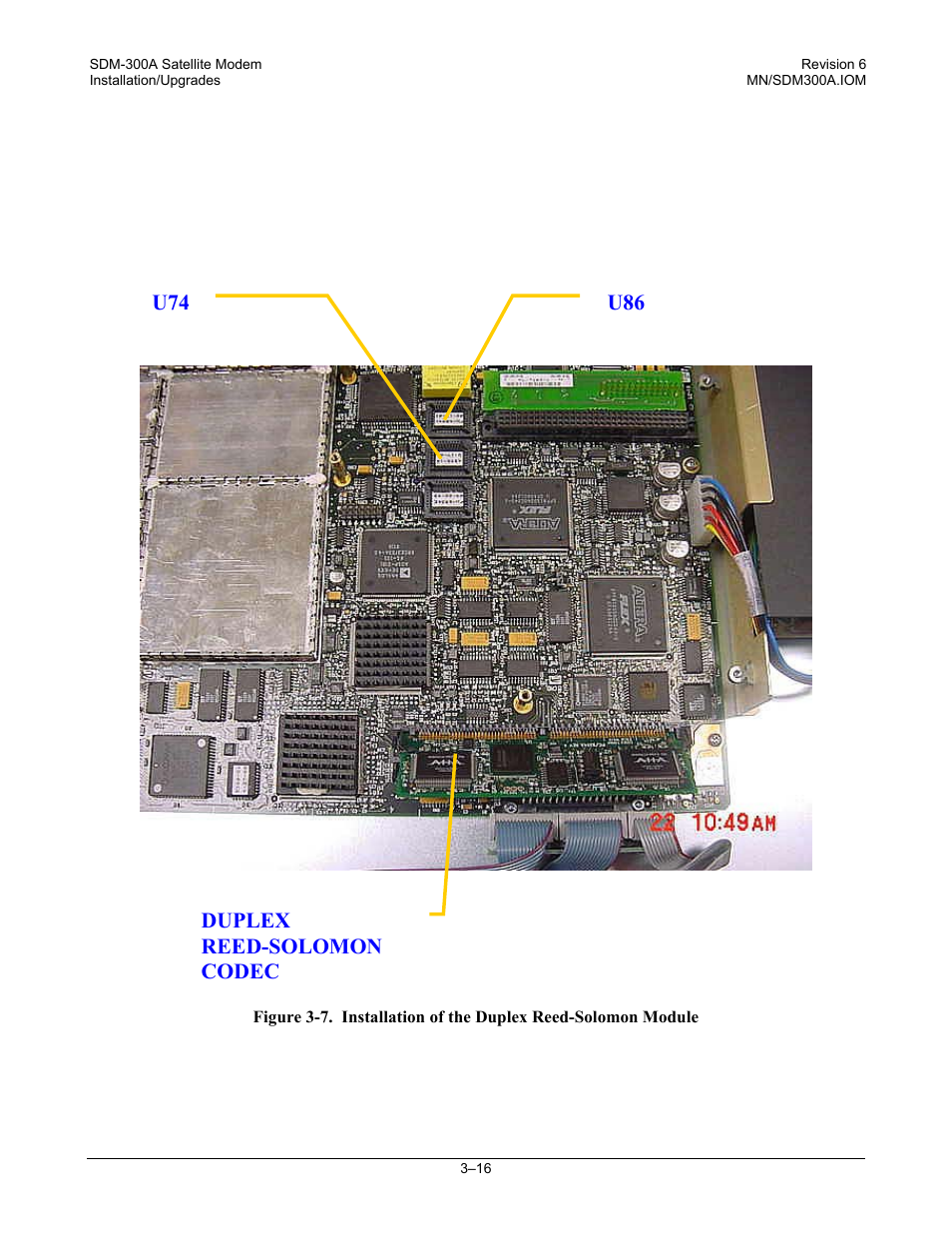 U74 u86 duplex reed-solomon codec | Comtech EF Data SDM-300A User Manual | Page 72 / 470