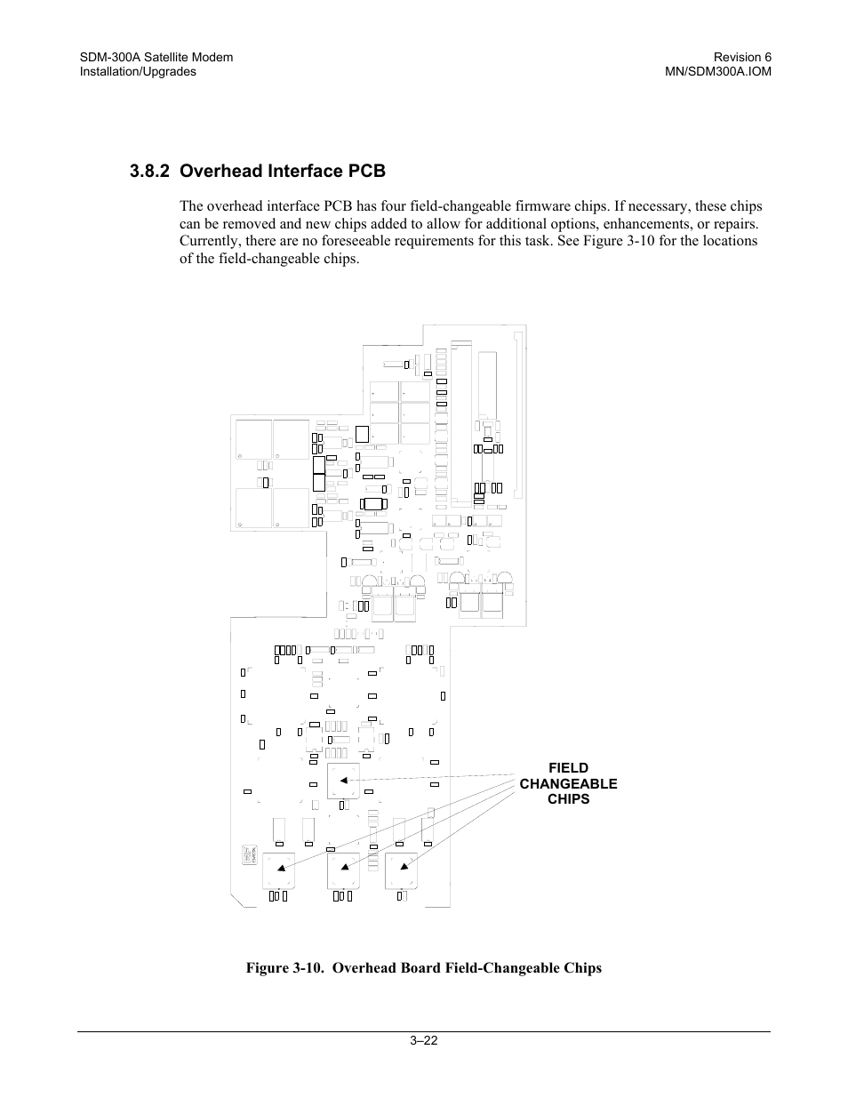 Overhead interface pcb, 2 overhead interface pcb | Comtech EF Data SDM-300A User Manual | Page 78 / 470