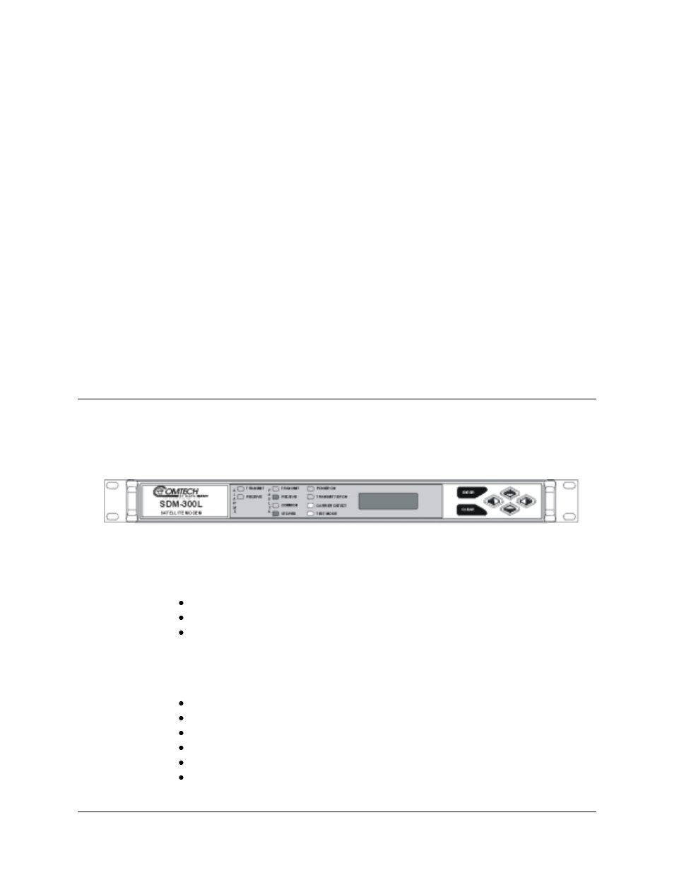 Chp 3 operation, Front panel, Chapter 3. operation | Comtech EF Data SDM-300L User Manual | Page 42 / 82