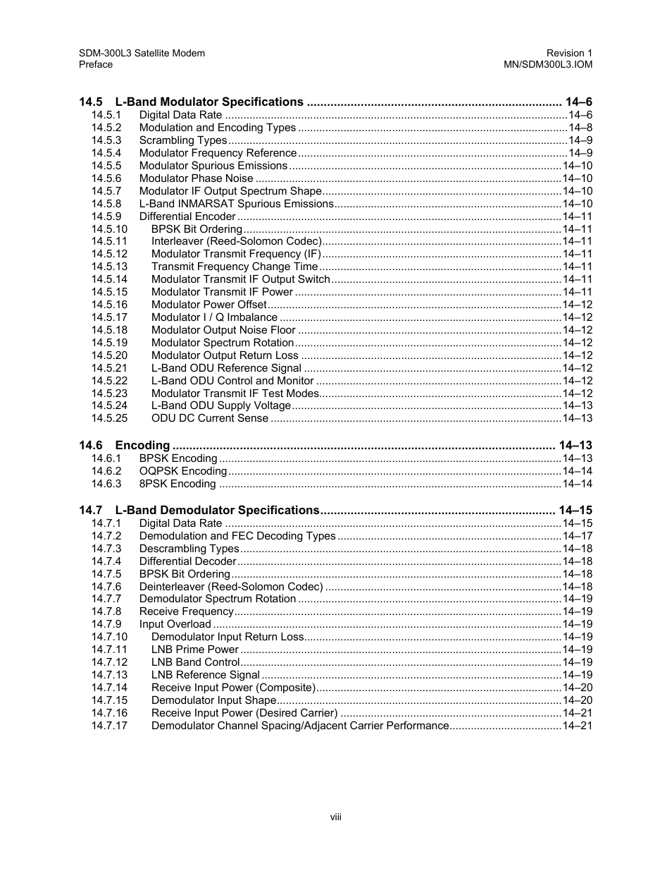 Comtech EF Data SDM-300L3 User Manual | Page 10 / 408