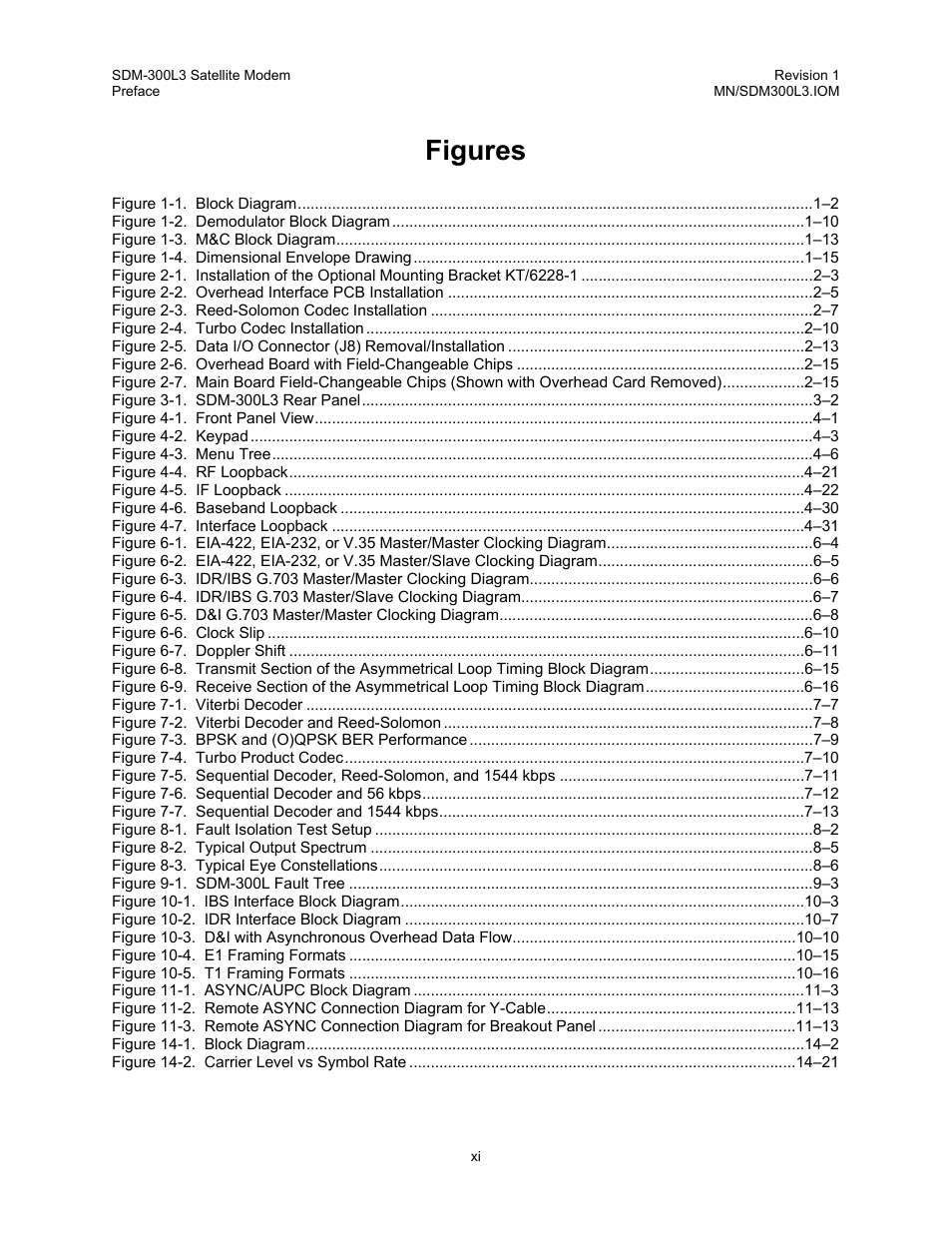 Figures | Comtech EF Data SDM-300L3 User Manual | Page 13 / 408