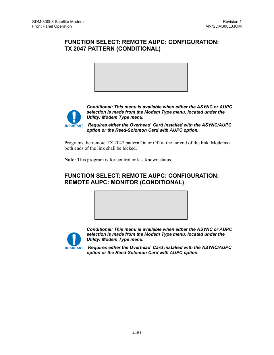 Comtech EF Data SDM-300L3 User Manual | Page 149 / 408