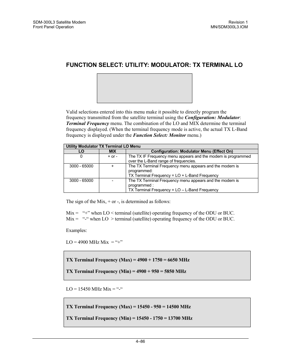 Tx terminal lo 0 mhz mix | Comtech EF Data SDM-300L3 User Manual | Page 154 / 408