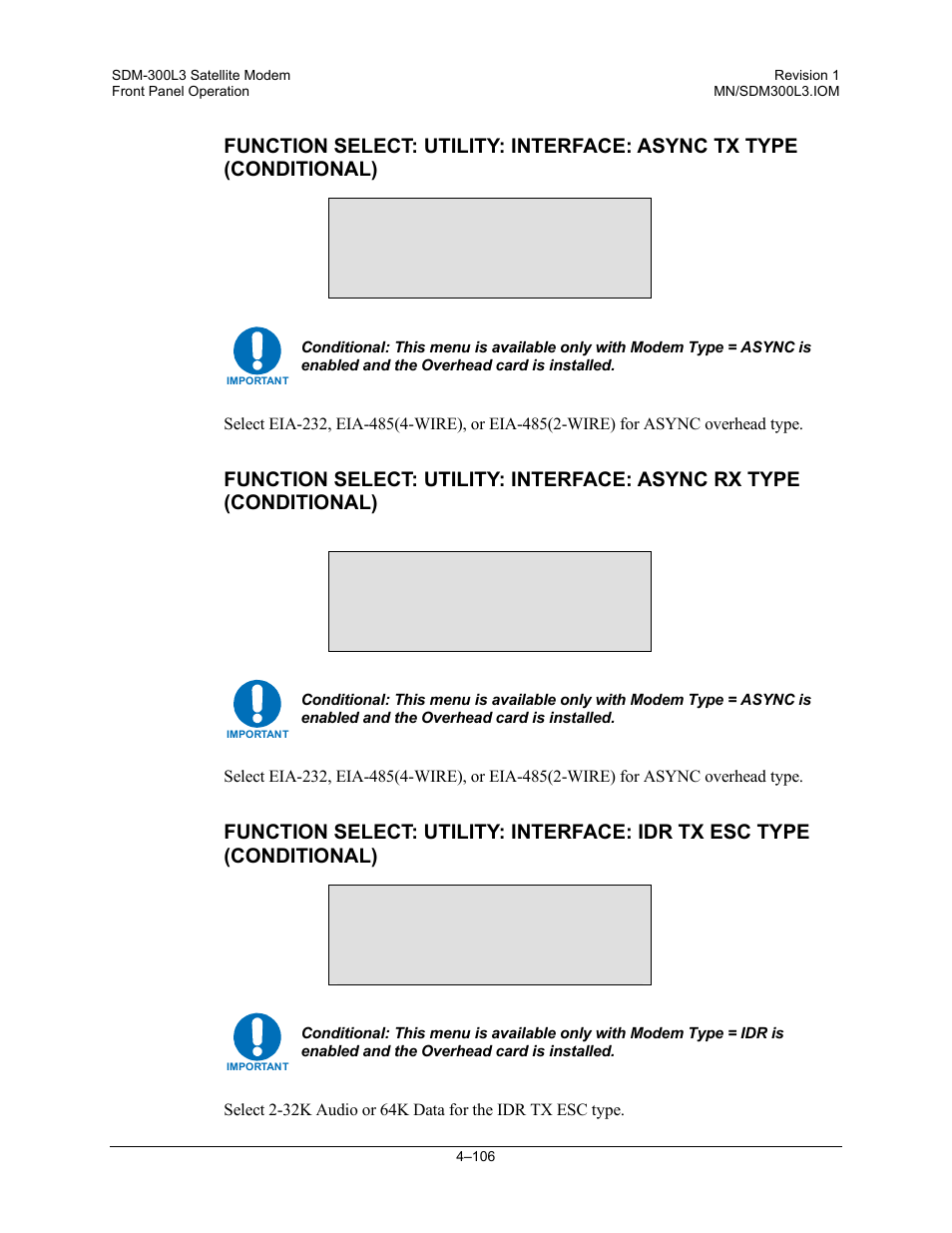 Comtech EF Data SDM-300L3 User Manual | Page 174 / 408