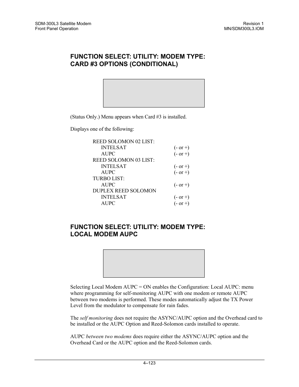 Comtech EF Data SDM-300L3 User Manual | Page 191 / 408