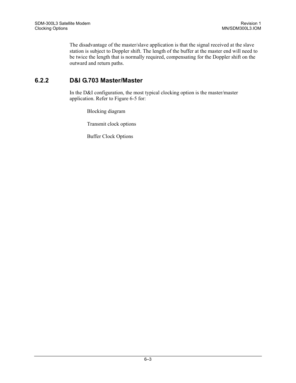 D&i g.703 master/master, 2 d&i g.703 master/master | Comtech EF Data SDM-300L3 User Manual | Page 213 / 408