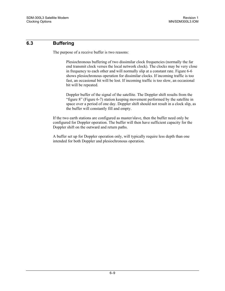 Buffering, 3 buffering | Comtech EF Data SDM-300L3 User Manual | Page 219 / 408