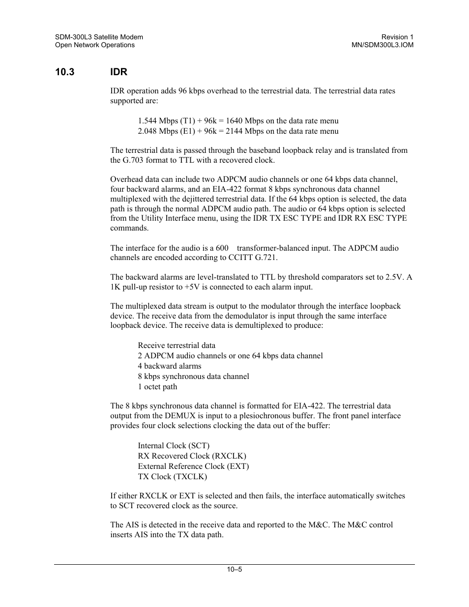 Comtech EF Data SDM-300L3 User Manual | Page 263 / 408