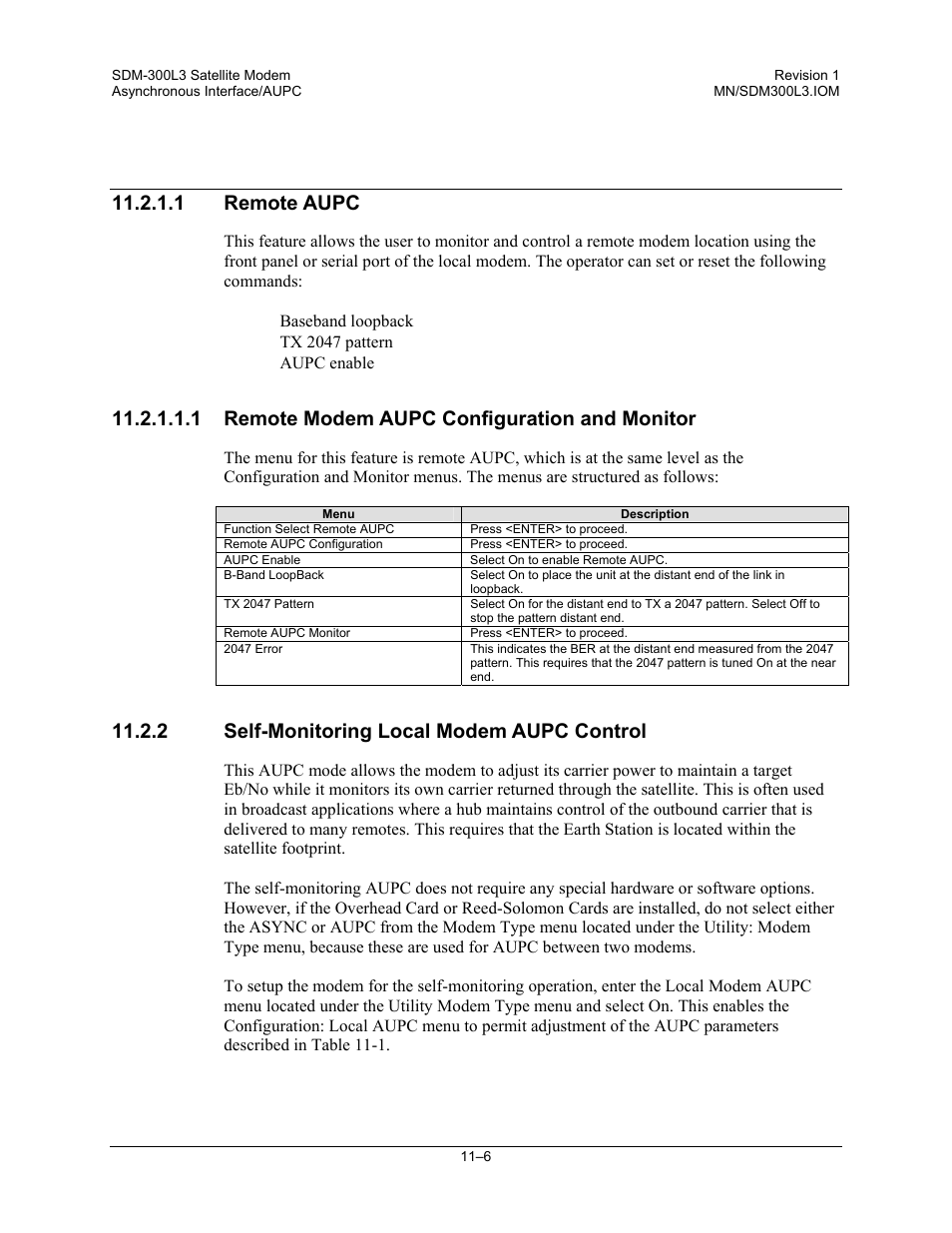 Remote aupc, Remote modem aupc configuration and monitor, Self-monitoring local modem aupc control | 1 remote aupc, 1 remote modem aupc configuration and monitor, 2 self-monitoring local modem aupc control | Comtech EF Data SDM-300L3 User Manual | Page 282 / 408