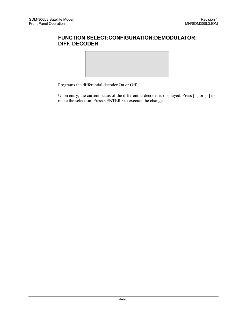 Diff. decoder on | Comtech EF Data SDM-300L3 User Manual | Page 88 / 408