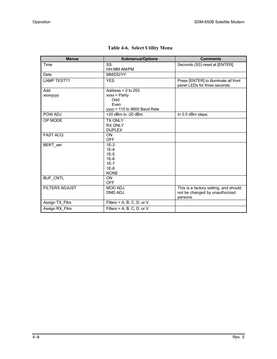 Comtech EF Data SDM-650B User Manual | Page 110 / 348