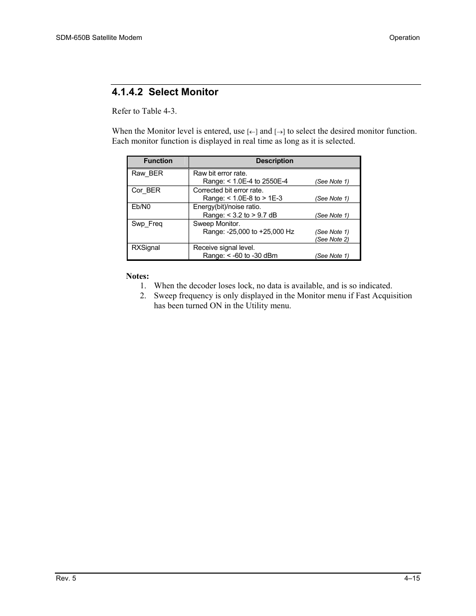 2 select monitor | Comtech EF Data SDM-650B User Manual | Page 117 / 348