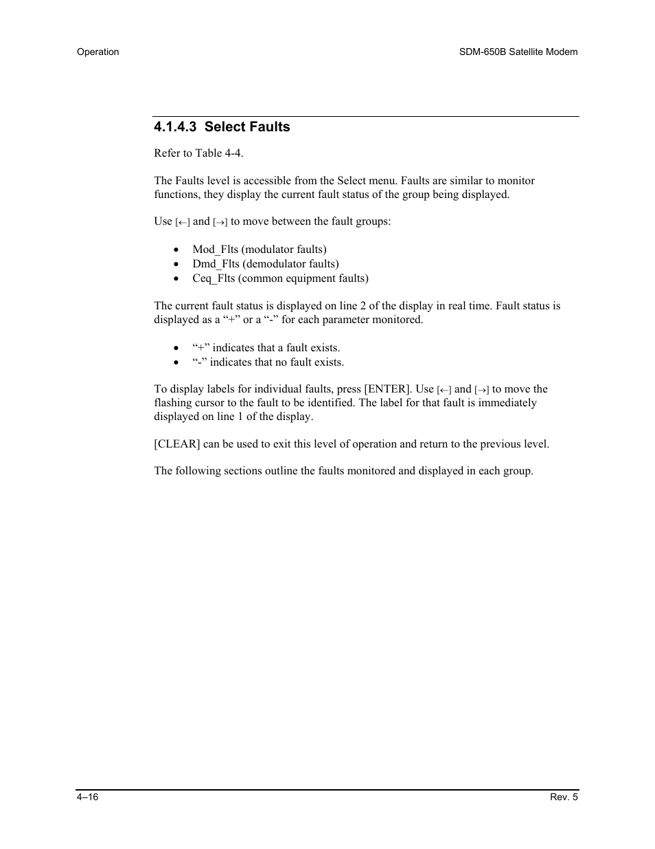 3 select faults | Comtech EF Data SDM-650B User Manual | Page 118 / 348