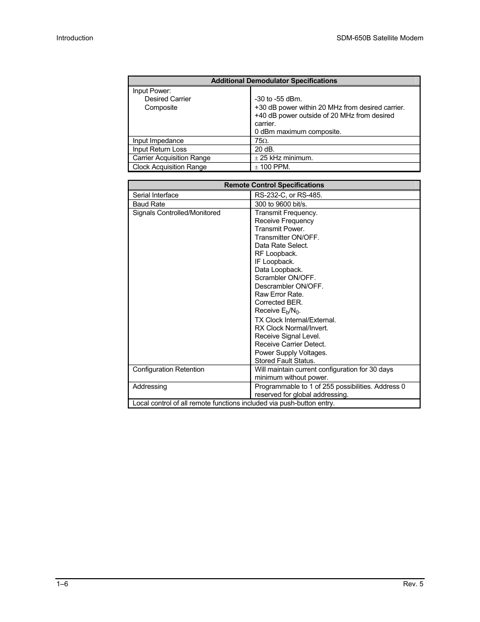 Comtech EF Data SDM-650B User Manual | Page 30 / 348