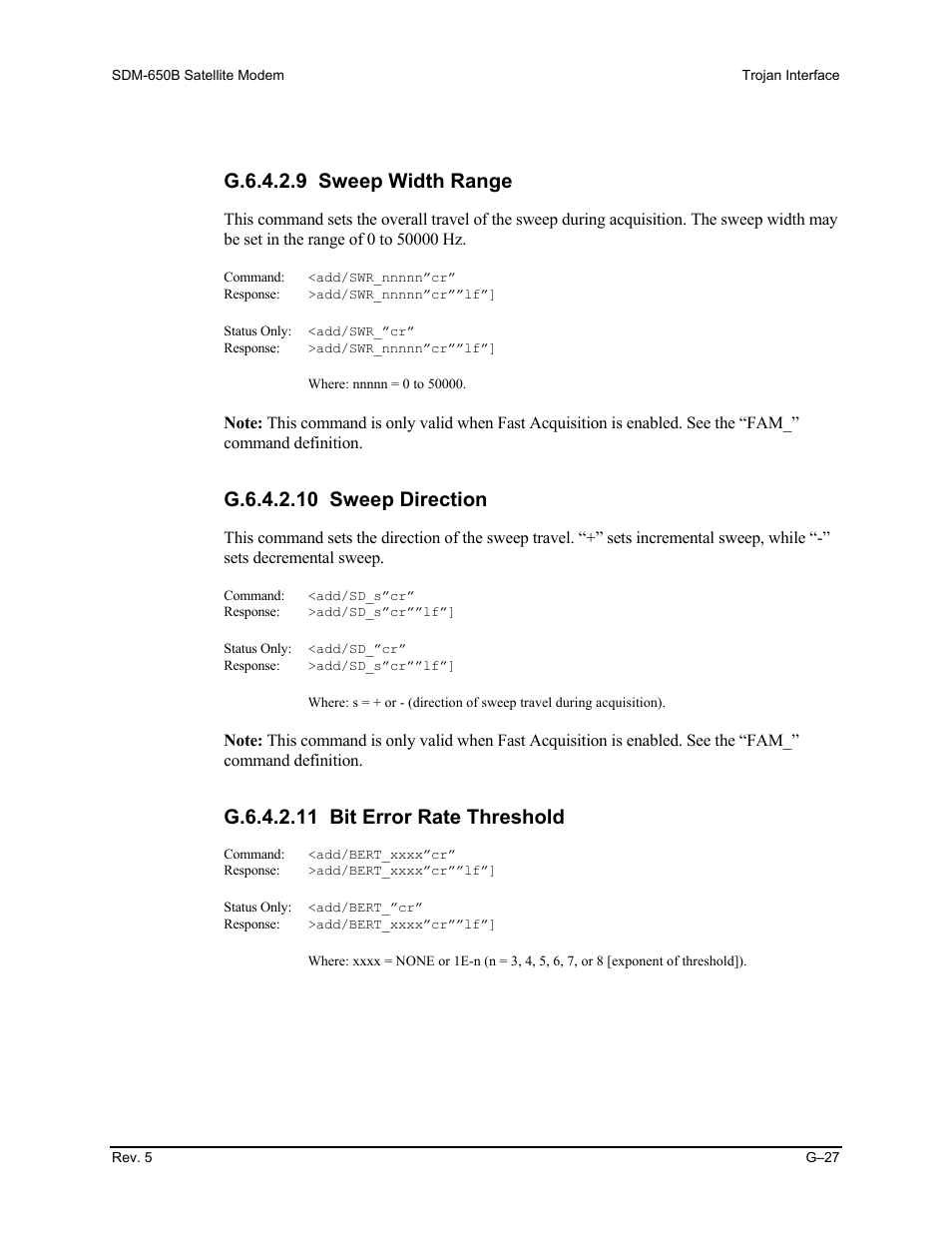 G.6.4.2.9 sweep width range | Comtech EF Data SDM-650B User Manual | Page 323 / 348