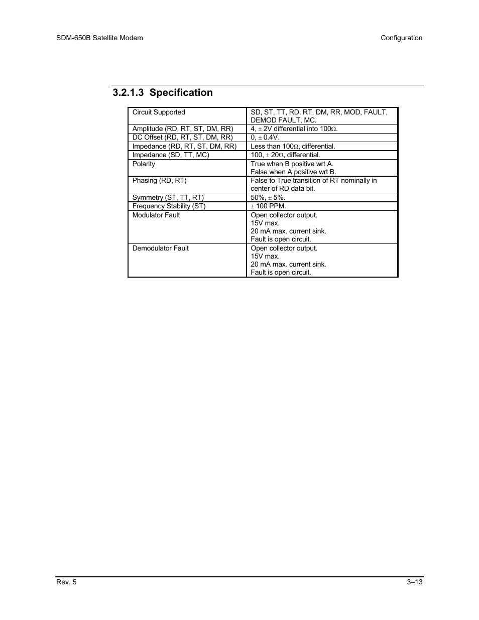 3 specification | Comtech EF Data SDM-650B User Manual | Page 55 / 348