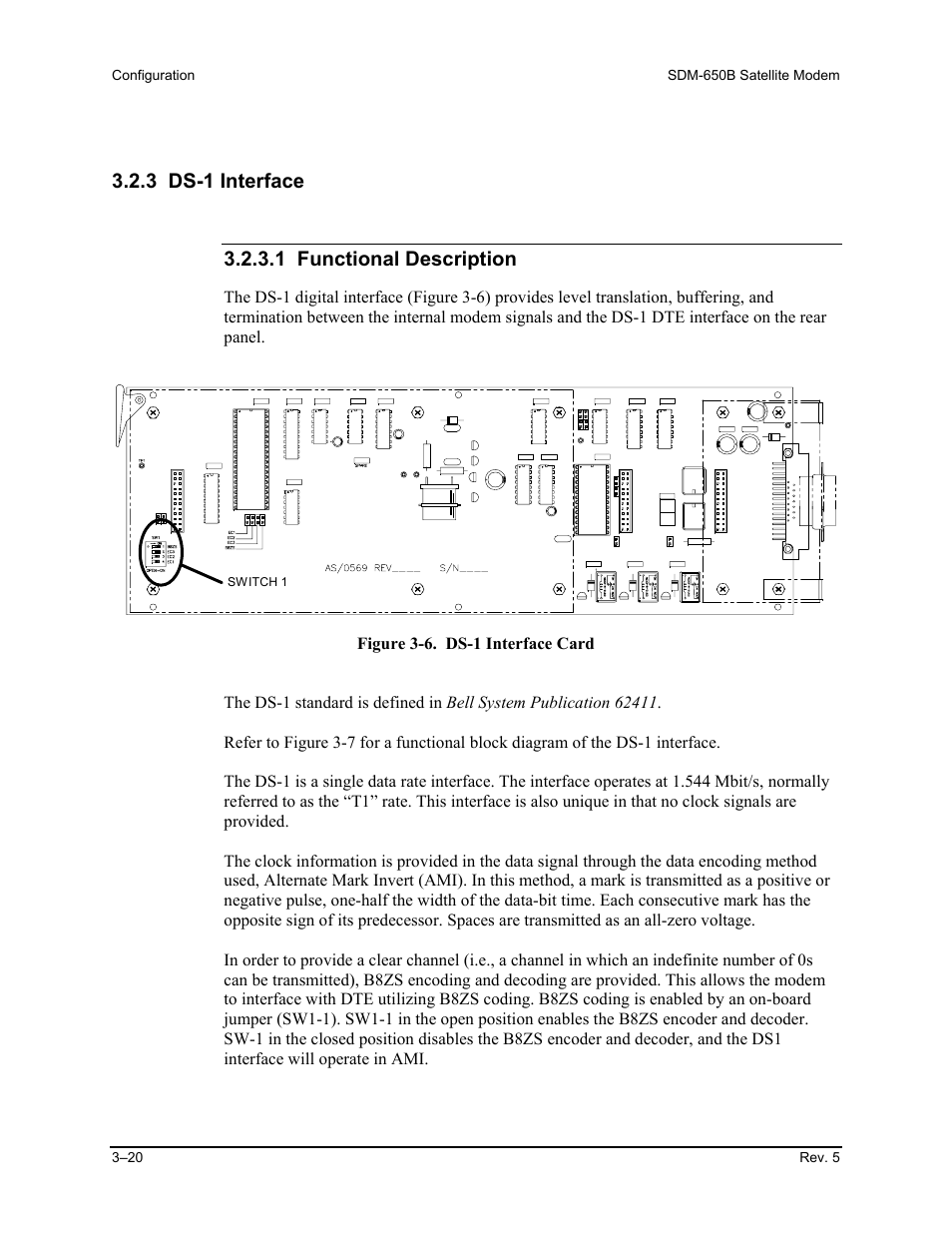 3 ds-1 interface | Comtech EF Data SDM-650B User Manual | Page 62 / 348