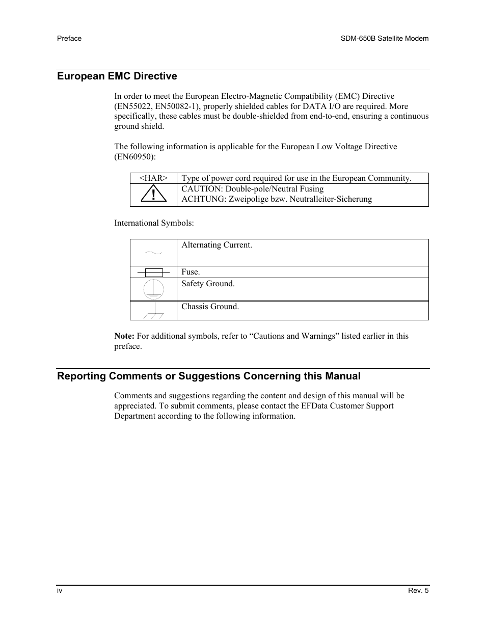 European emc directive | Comtech EF Data SDM-650B User Manual | Page 8 / 348