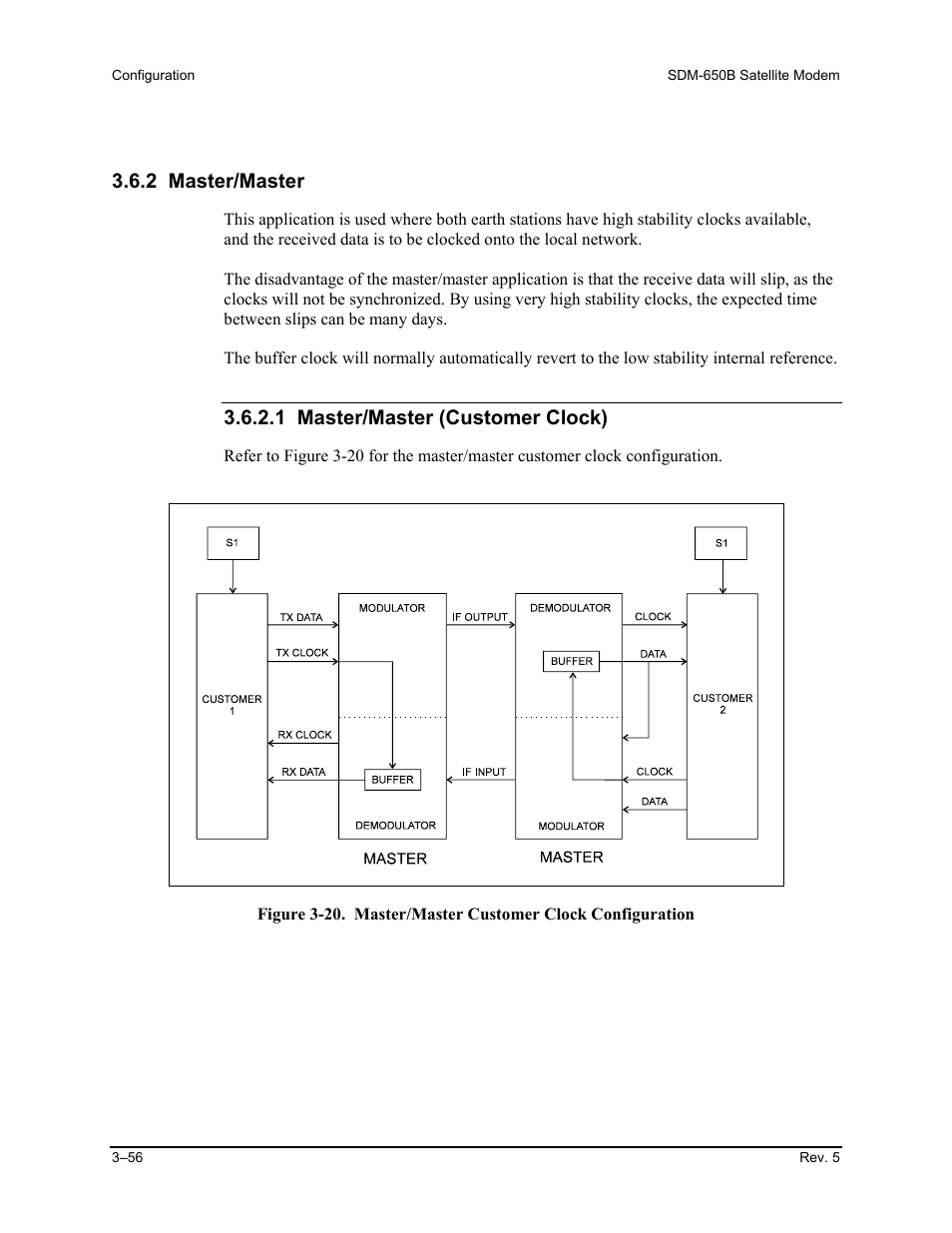 2 master/master, 1 master/master (customer clock) | Comtech EF Data SDM-650B User Manual | Page 98 / 348