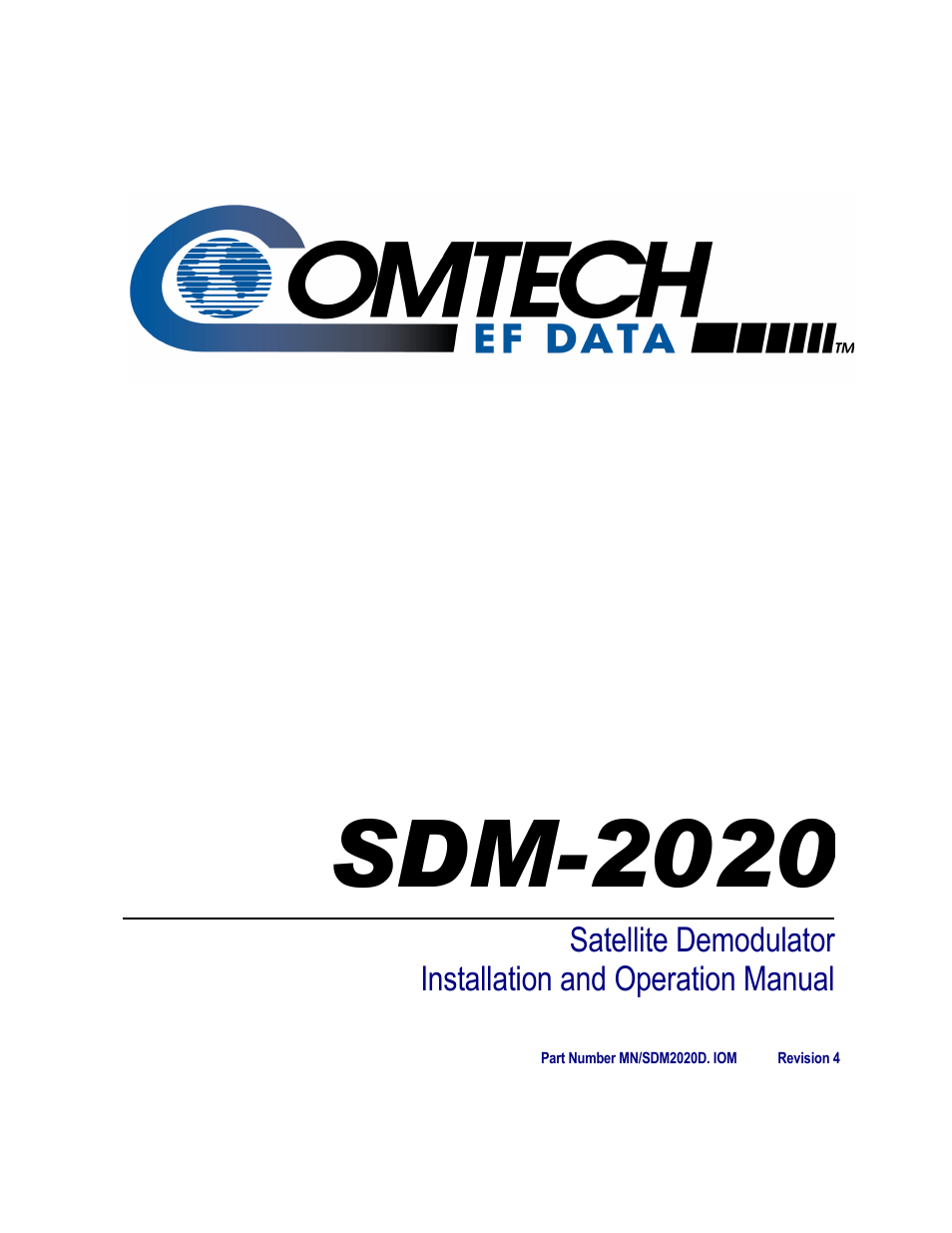 Comtech EF Data SDM-2020 User Manual | 234 pages