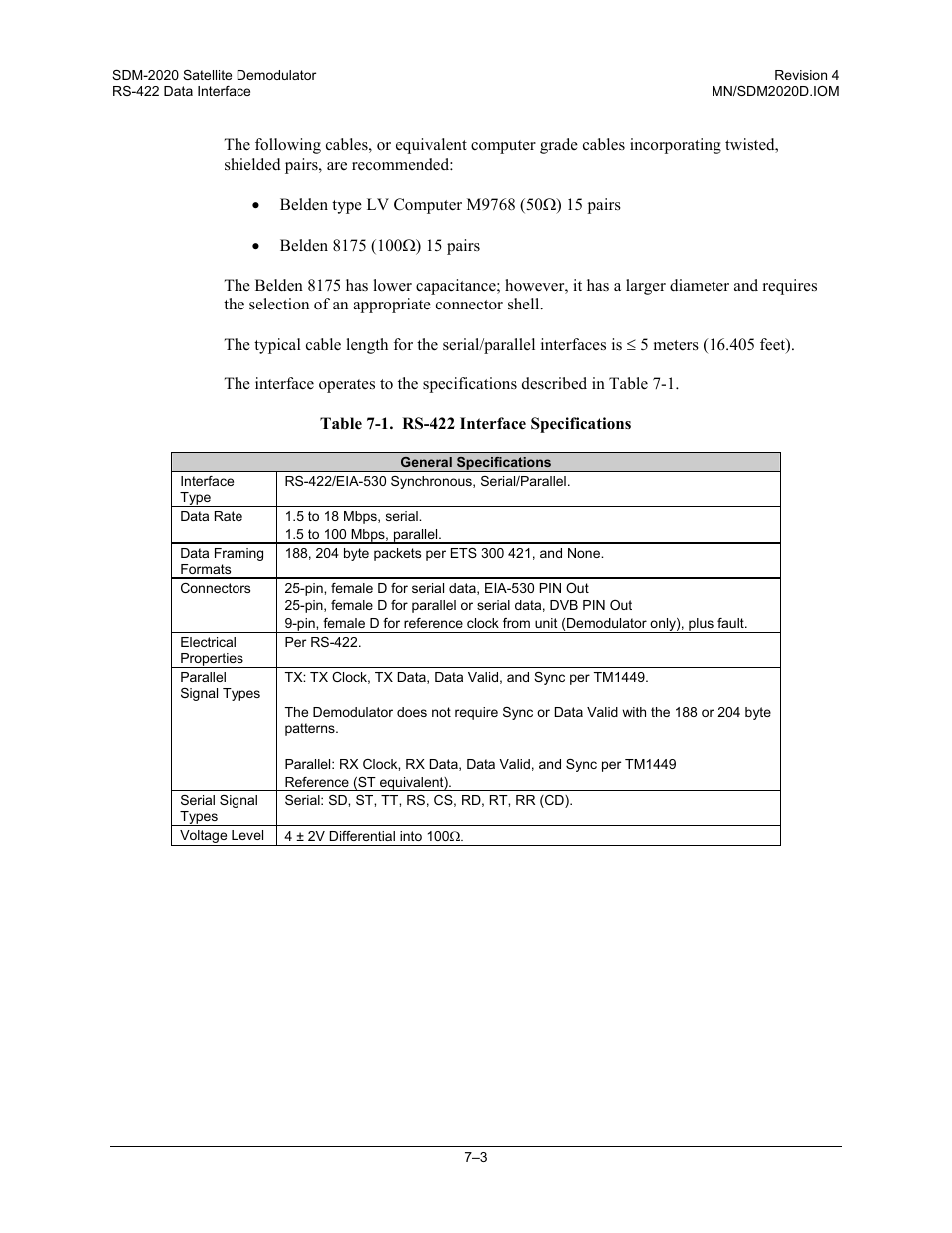 Comtech EF Data SDM-2020 User Manual | Page 129 / 234