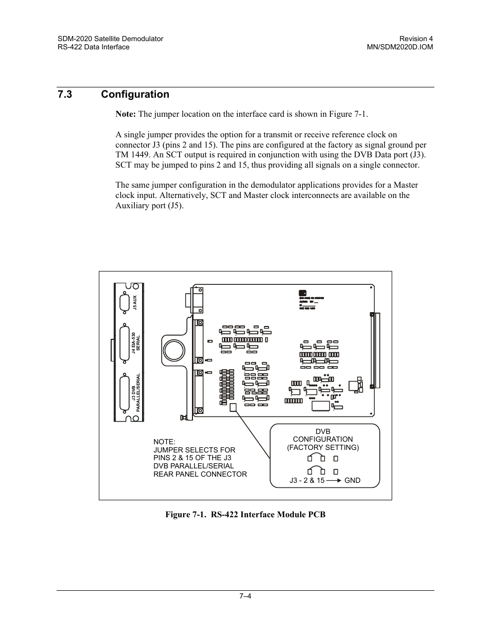 Configuration, 3 configuration | Comtech EF Data SDM-2020 User Manual | Page 130 / 234