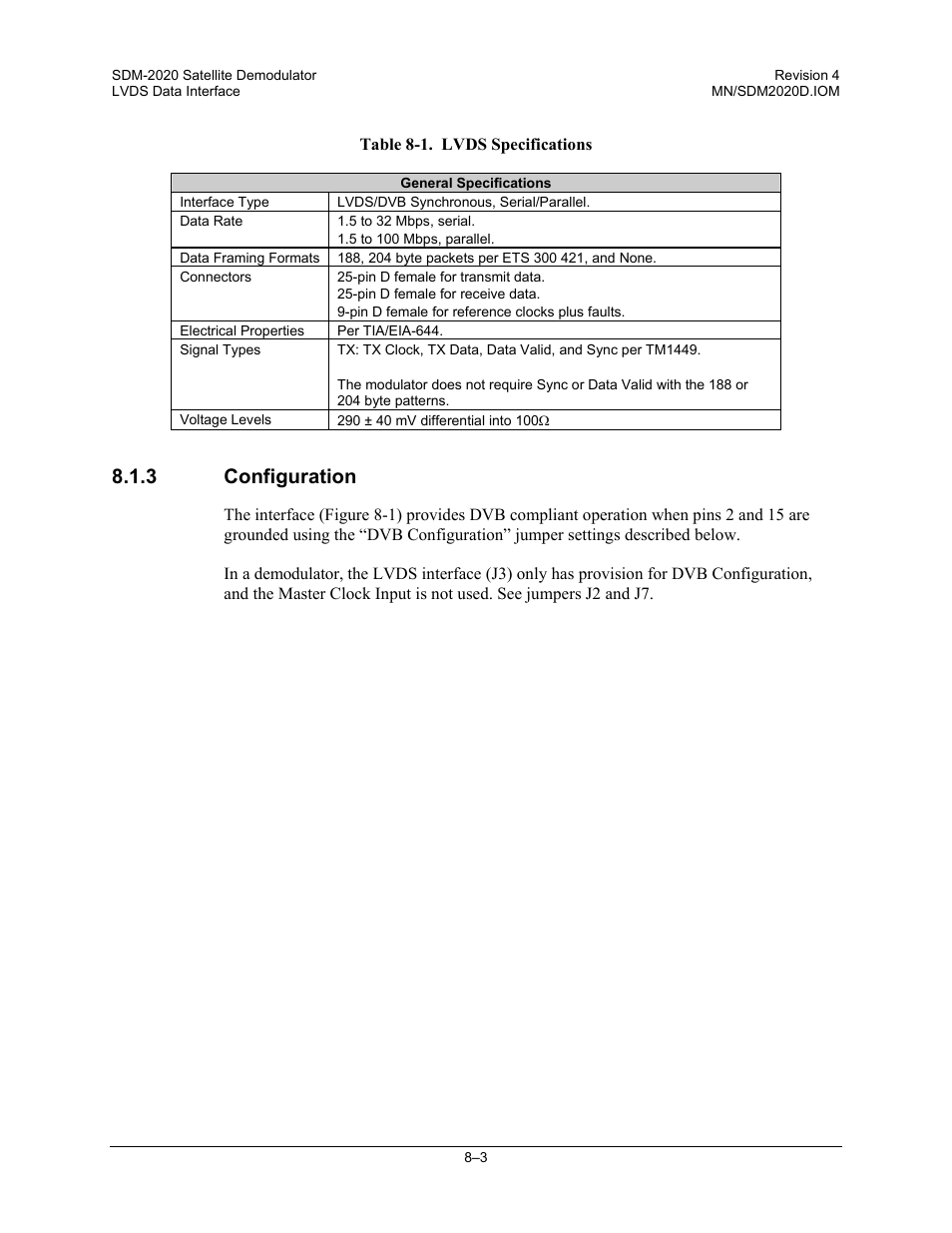 3 configuration | Comtech EF Data SDM-2020 User Manual | Page 139 / 234