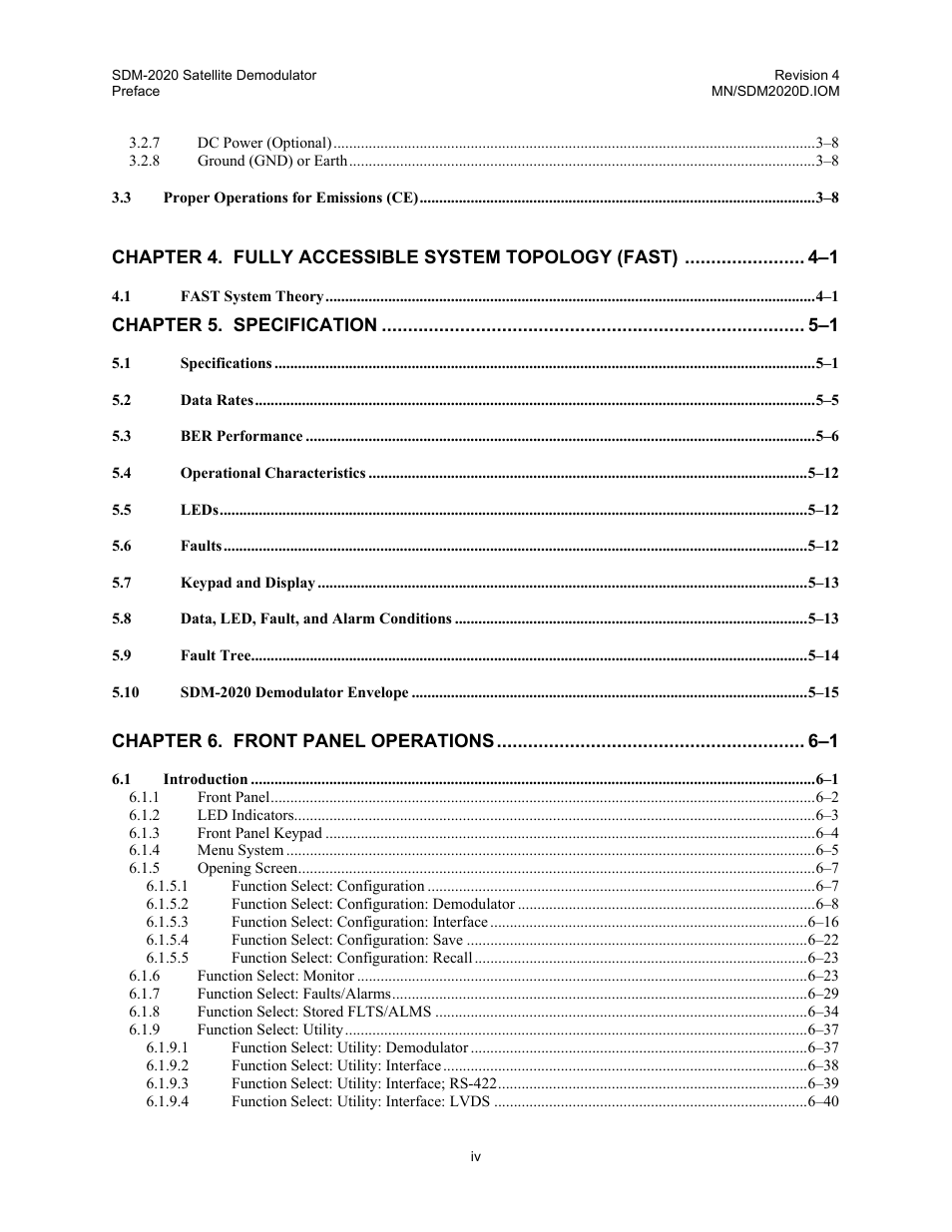 Comtech EF Data SDM-2020 User Manual | Page 14 / 234