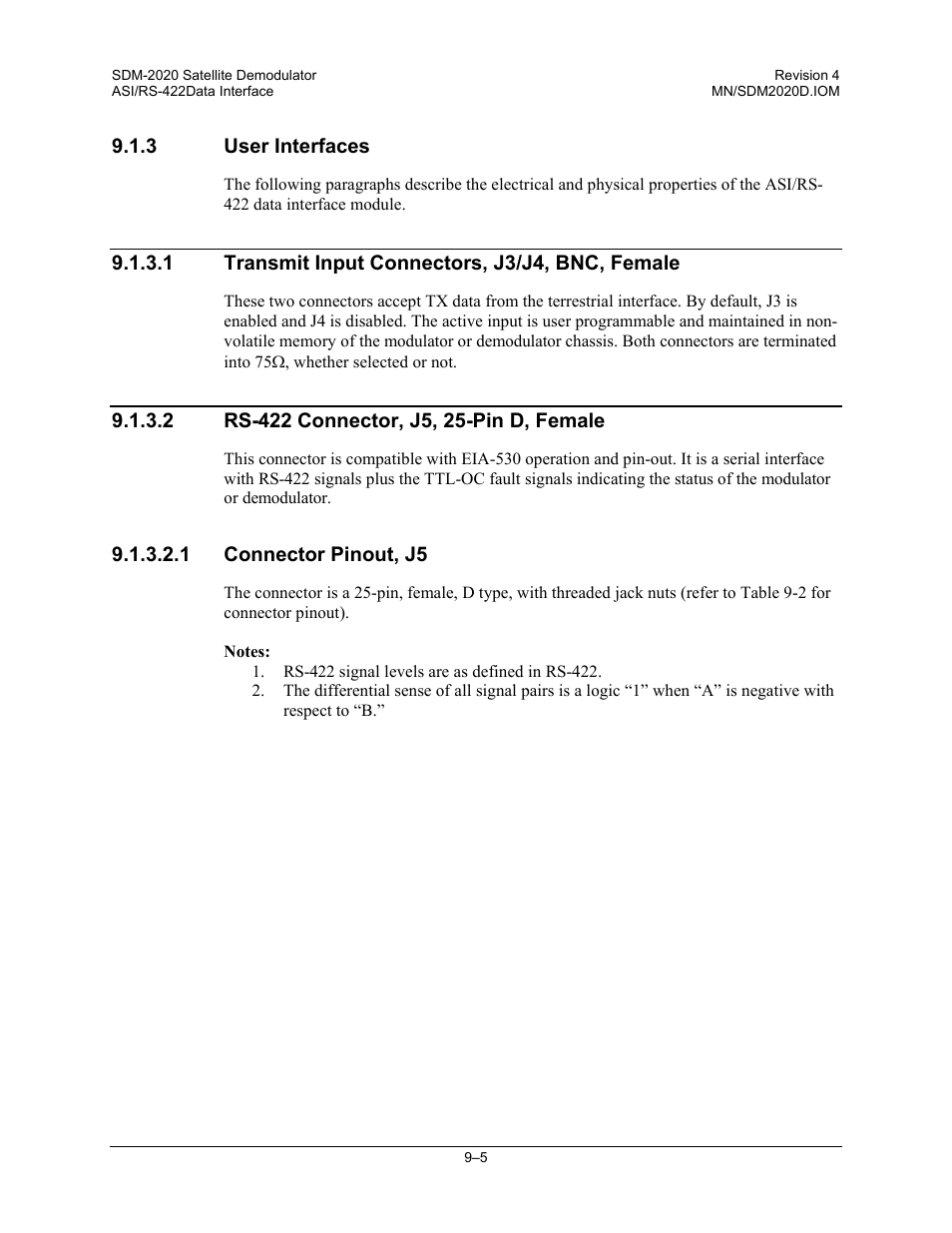 Comtech EF Data SDM-2020 User Manual | Page 149 / 234