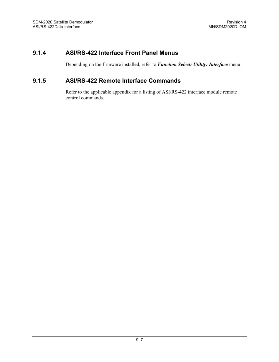 Comtech EF Data SDM-2020 User Manual | Page 151 / 234