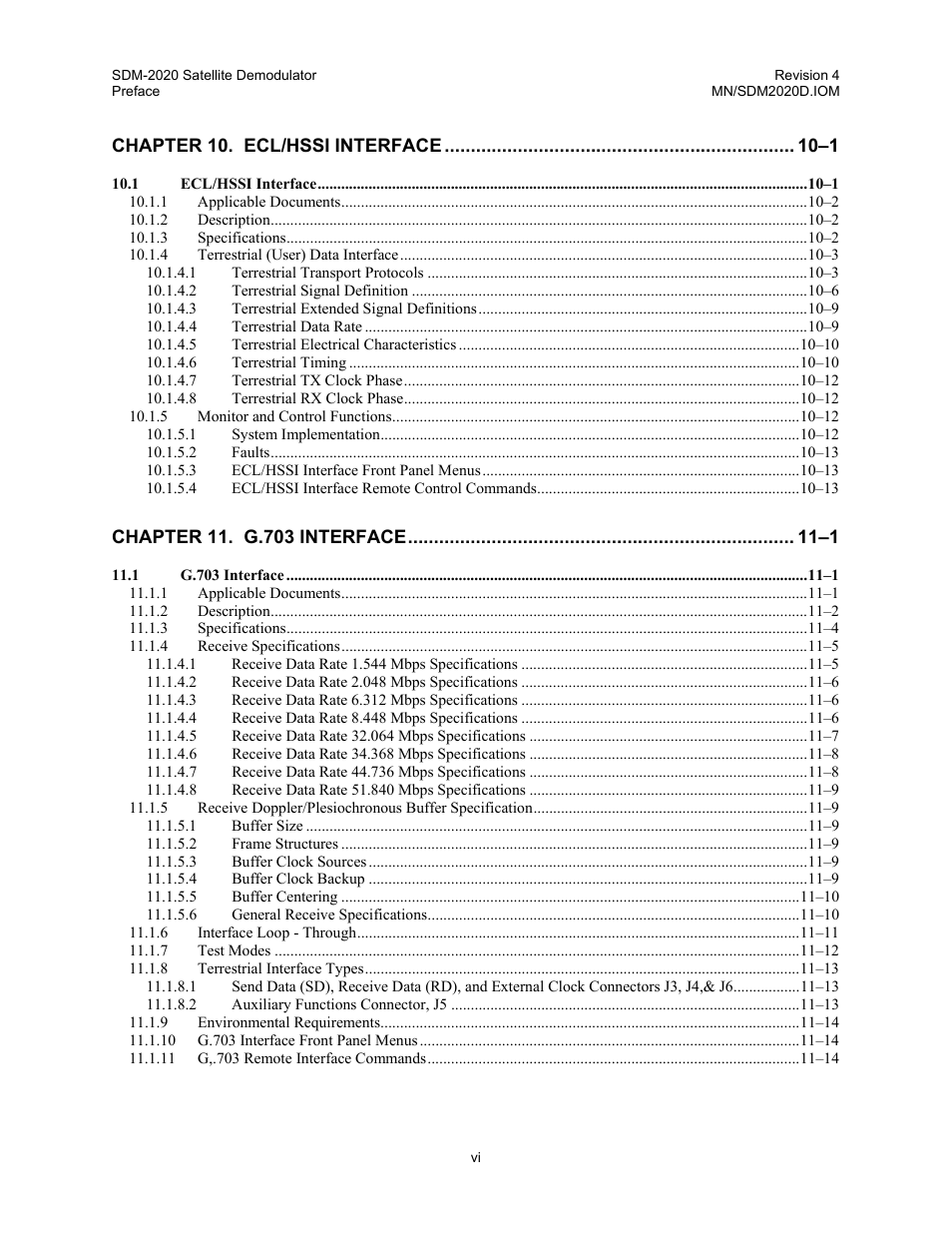 Comtech EF Data SDM-2020 User Manual | Page 16 / 234