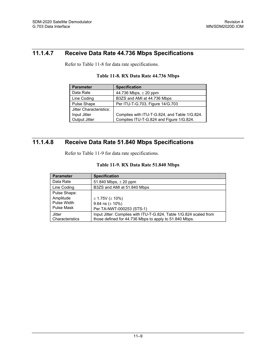 Comtech EF Data SDM-2020 User Manual | Page 175 / 234