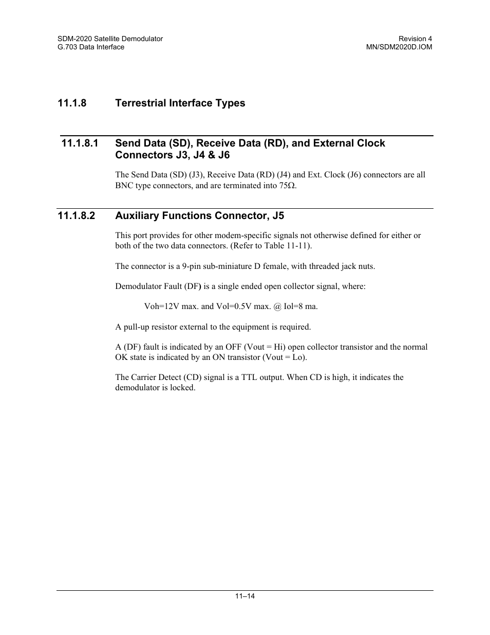 Comtech EF Data SDM-2020 User Manual | Page 180 / 234