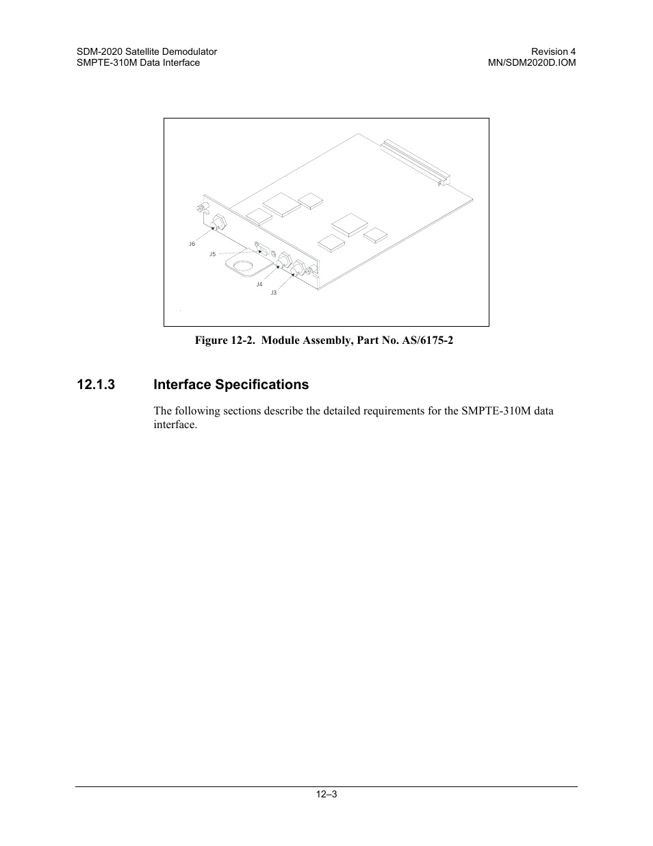 3 interface specifications | Comtech EF Data SDM-2020 User Manual | Page 185 / 234