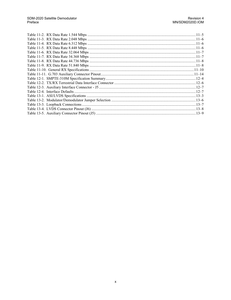 Comtech EF Data SDM-2020 User Manual | Page 20 / 234