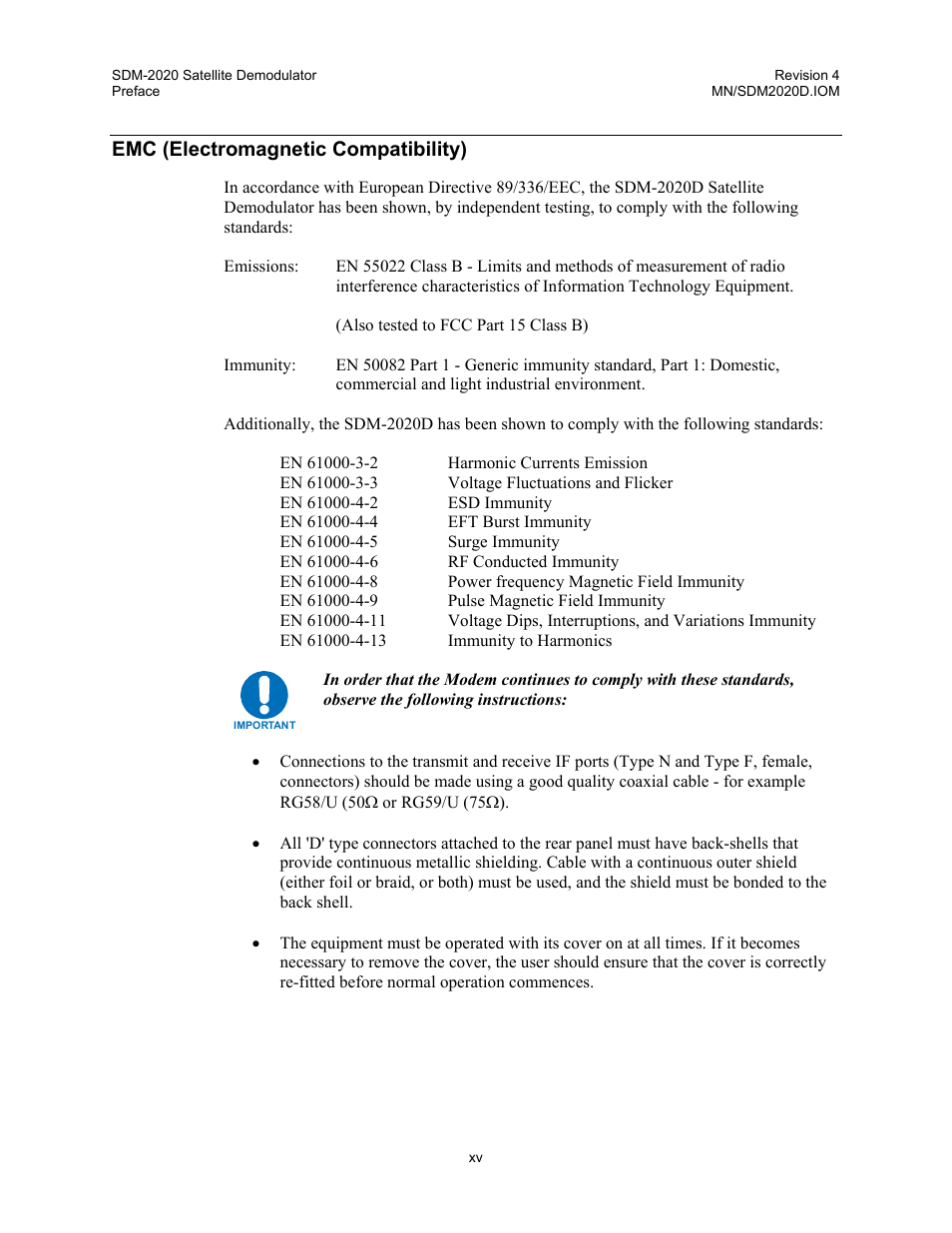 Comtech EF Data SDM-2020 User Manual | Page 25 / 234