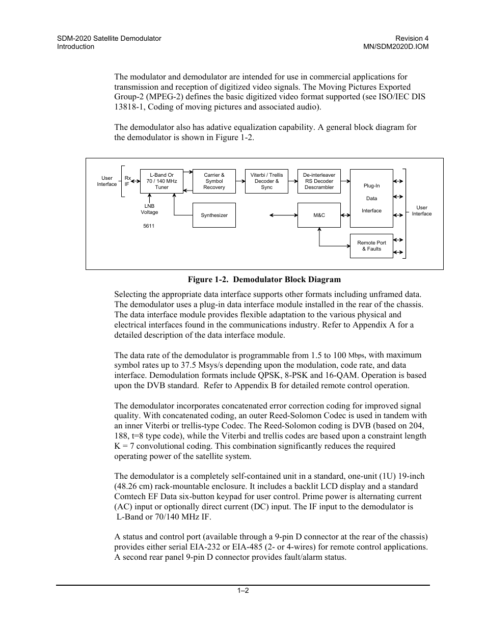 Comtech EF Data SDM-2020 User Manual | Page 28 / 234