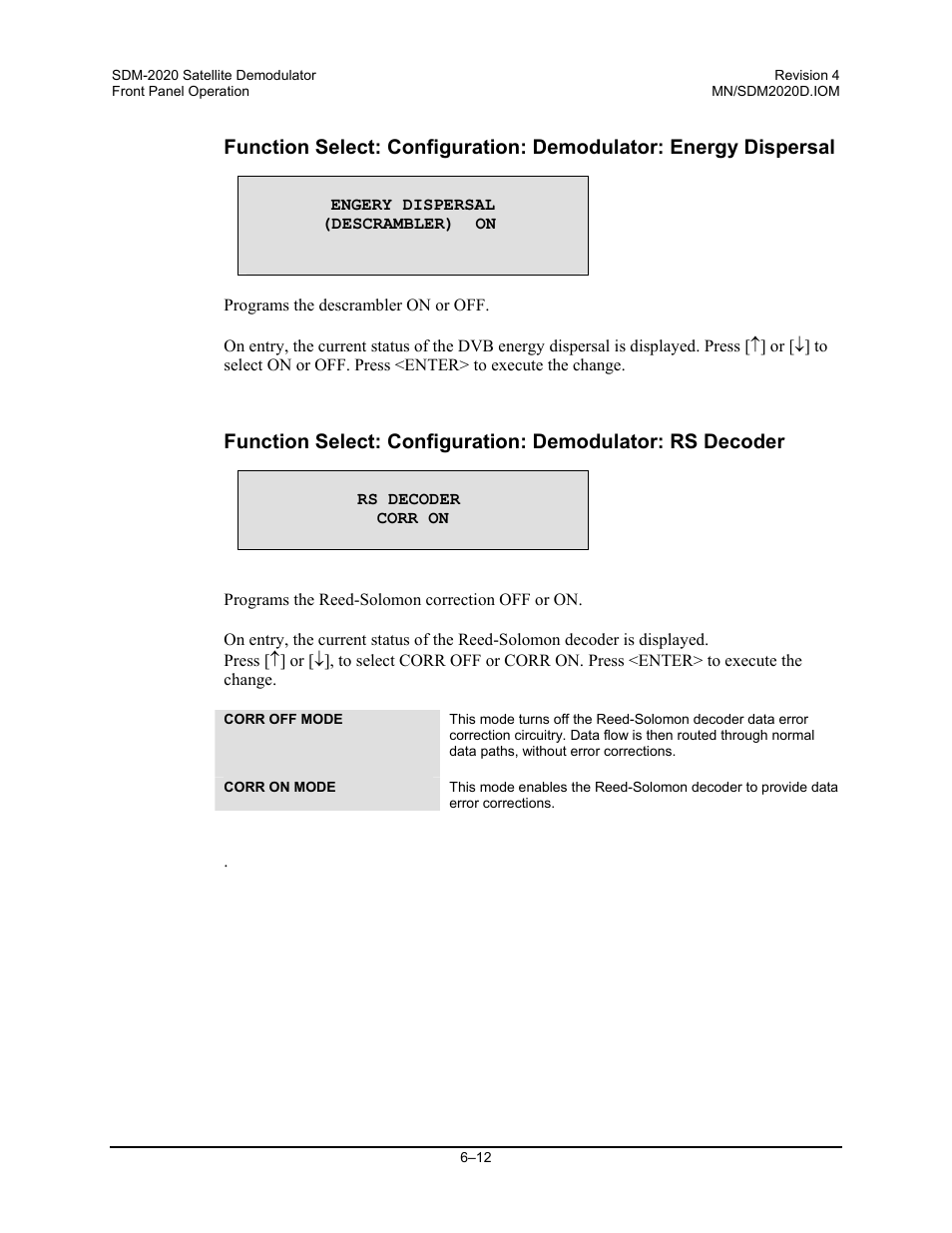 Comtech EF Data SDM-2020 User Manual | Page 76 / 234