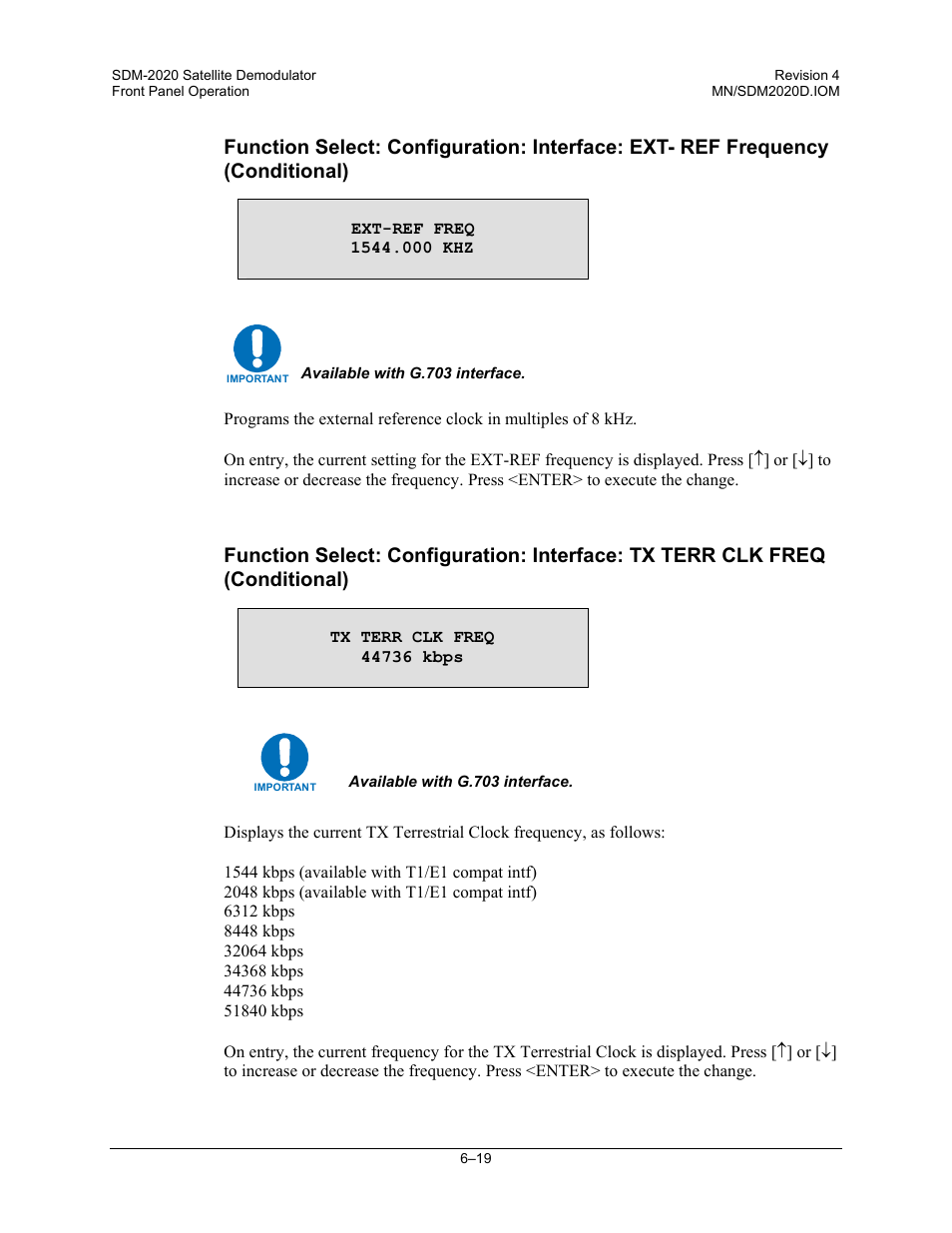Comtech EF Data SDM-2020 User Manual | Page 83 / 234