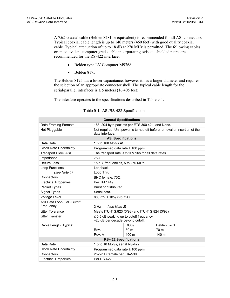 Comtech EF Data SDM-2020 User Manual | Page 118 / 266