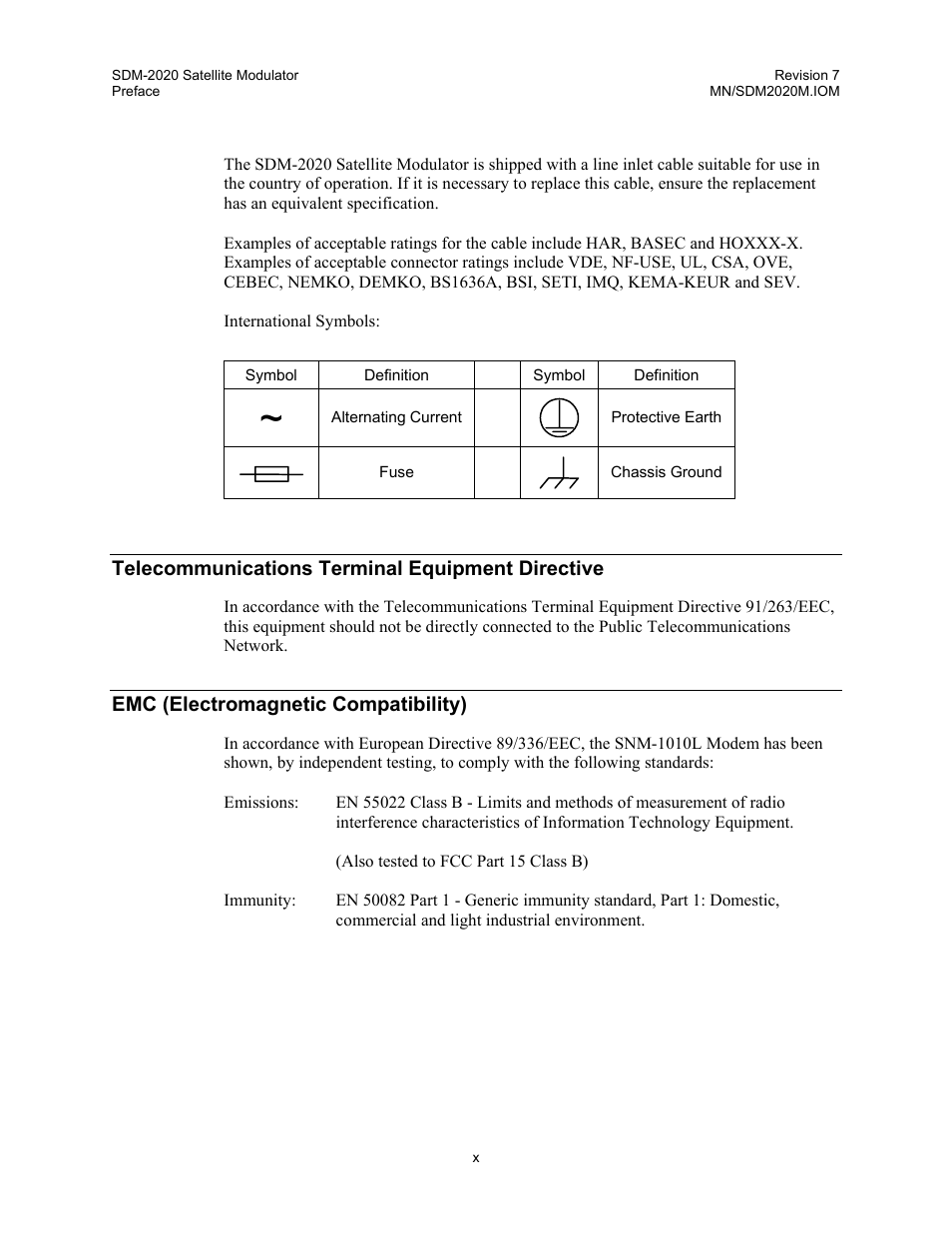 Comtech EF Data SDM-2020 User Manual | Page 12 / 266