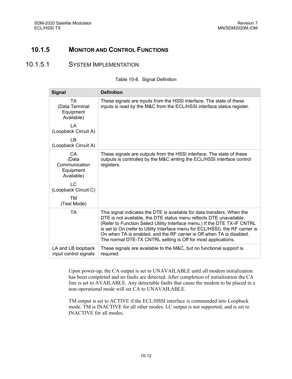 Monitor and control functions | Comtech EF Data SDM-2020 User Manual | Page 133 / 266