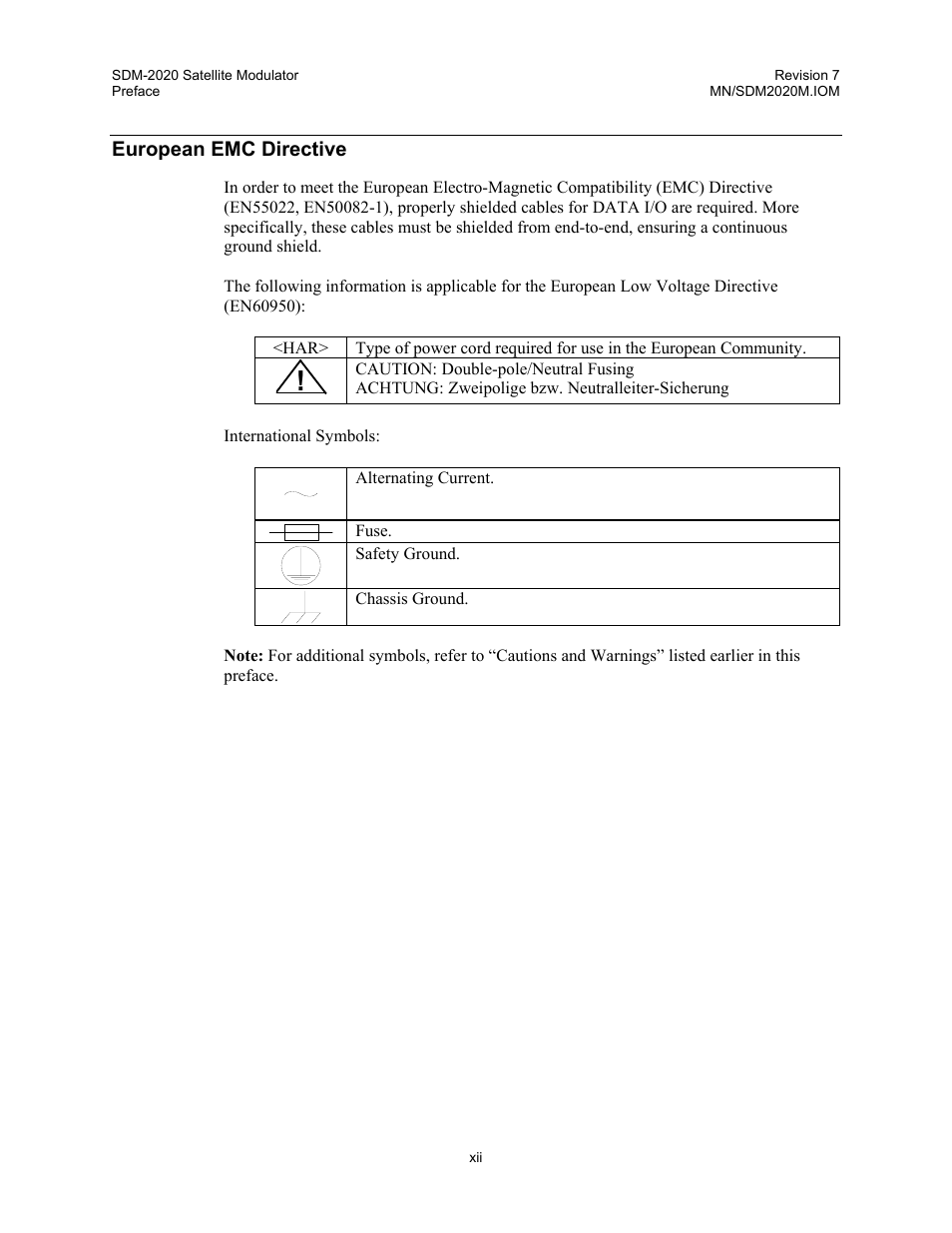 Comtech EF Data SDM-2020 User Manual | Page 14 / 266