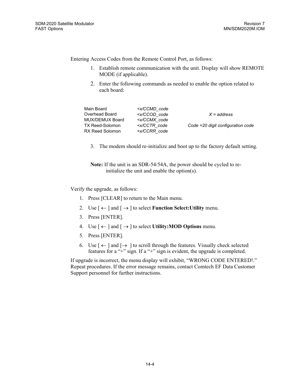 Comtech EF Data SDM-2020 User Manual | Page 170 / 266