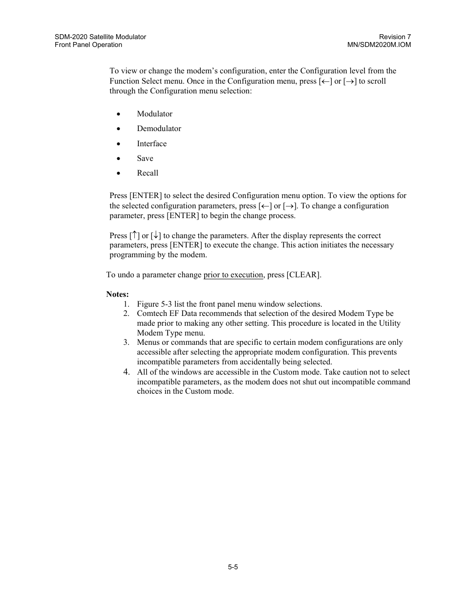 Comtech EF Data SDM-2020 User Manual | Page 47 / 266