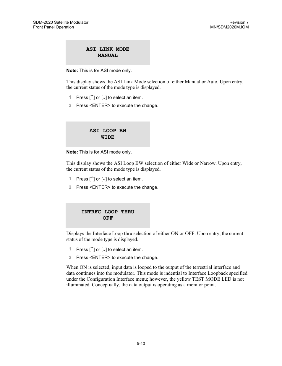 Comtech EF Data SDM-2020 User Manual | Page 82 / 266