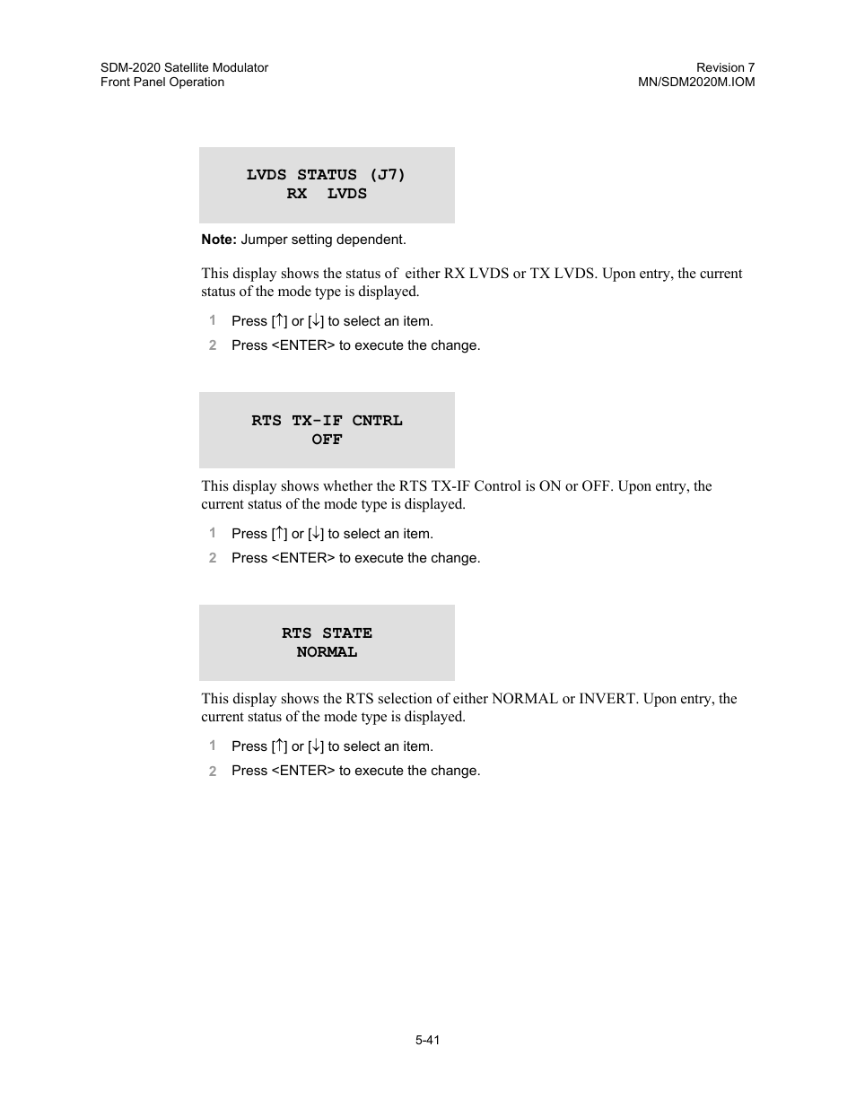 Comtech EF Data SDM-2020 User Manual | Page 83 / 266