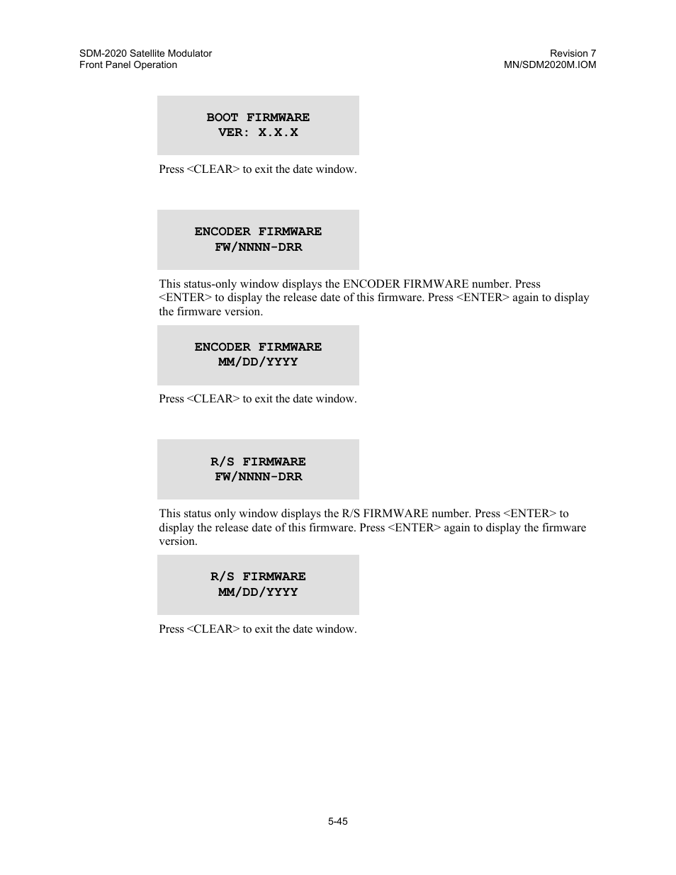 Comtech EF Data SDM-2020 User Manual | Page 87 / 266
