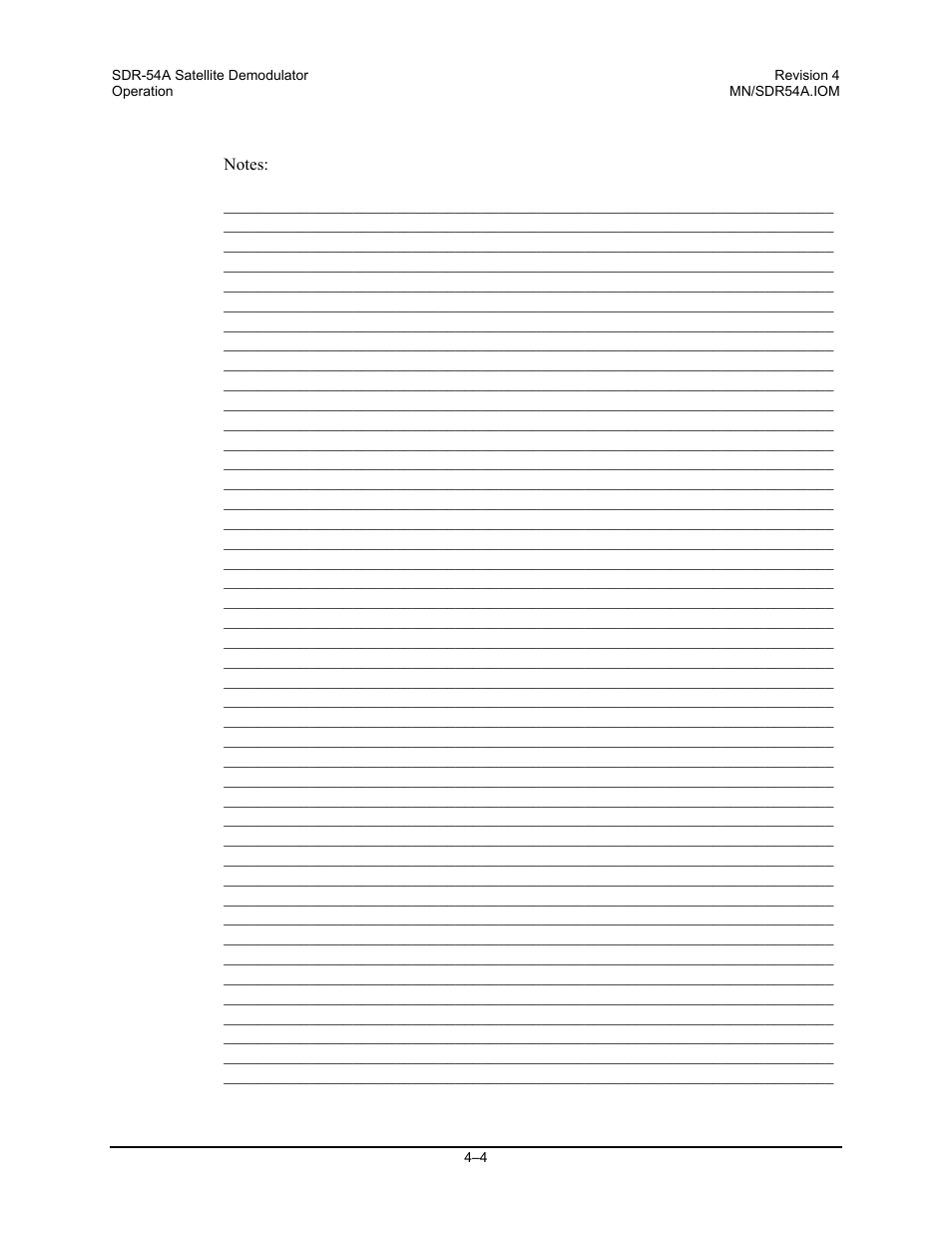 Comtech EF Data SDR-54A User Manual | Page 34 / 96